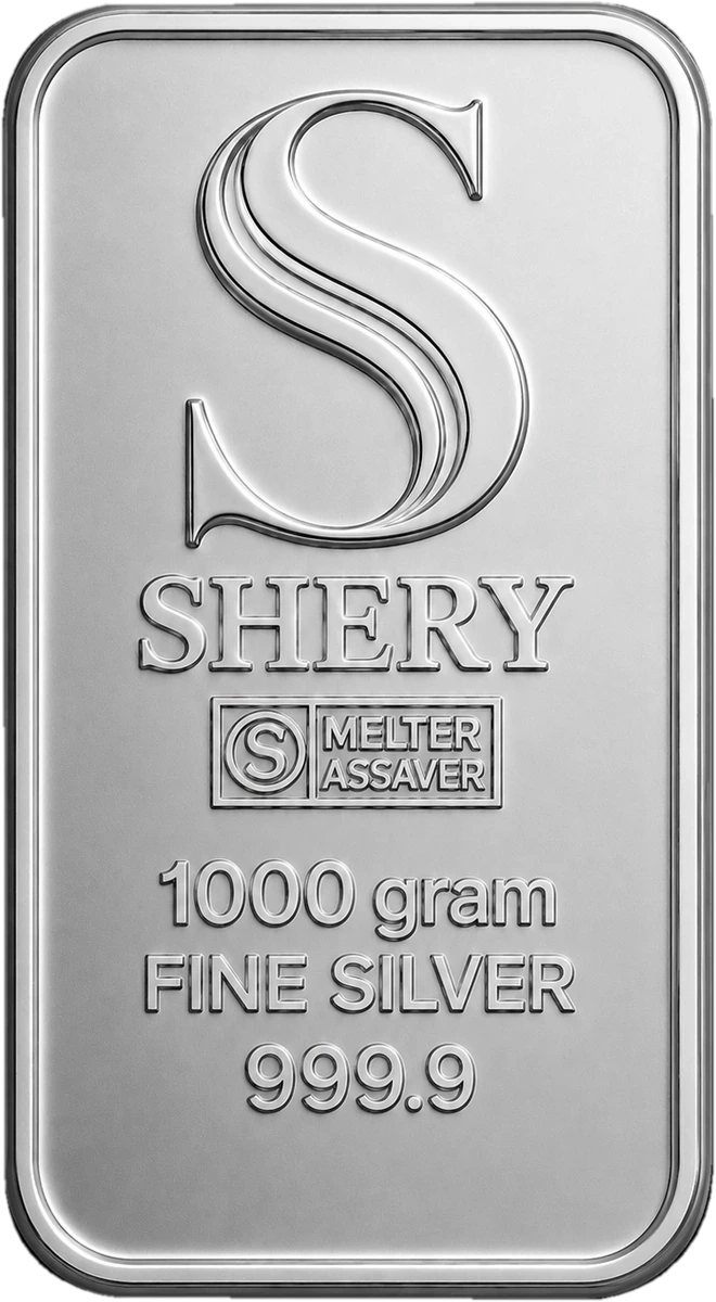 Слиток серебра SHERY REFINERY, 1000 г