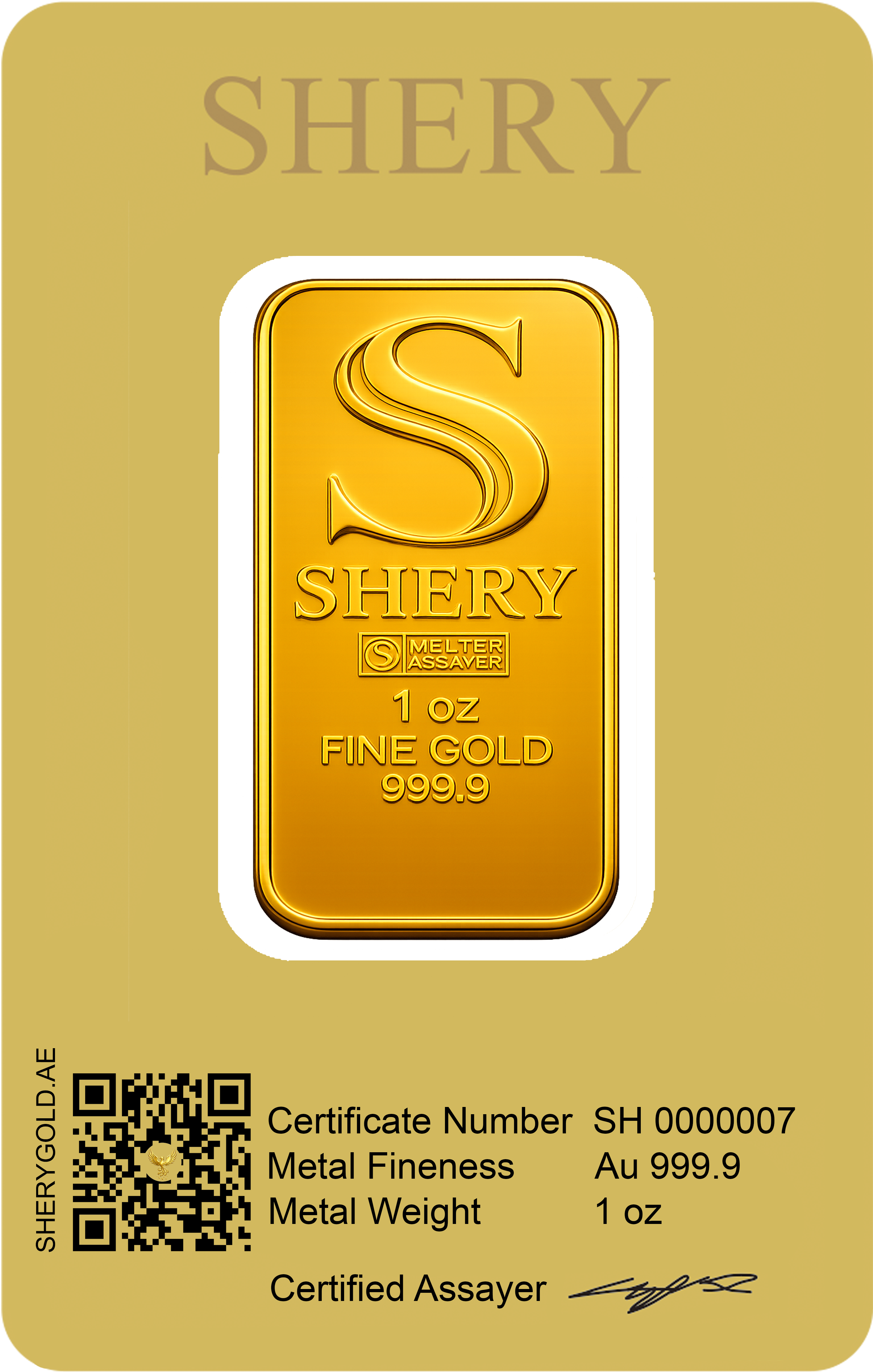 SHERY 1 oz — упаковка, оборотная сторона